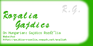 rozalia gajdics business card